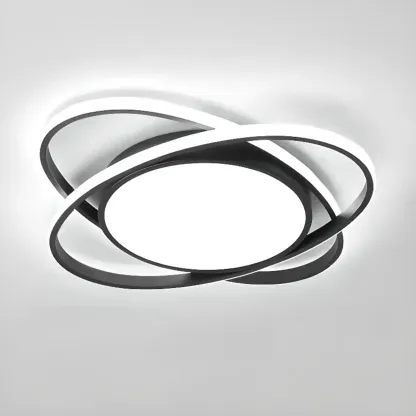 Geometric Acrylic Flush Ceiling Light for Residential Living Image - 3