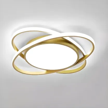 Geometric Acrylic Flush Ceiling Light for Residential Living Image - 5