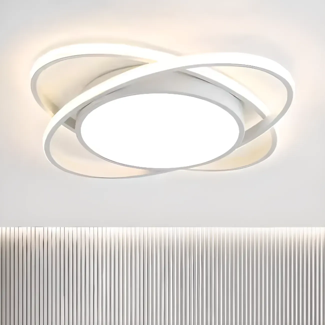 Geometric Acrylic Flush Ceiling Light for Residential Living Image - 6