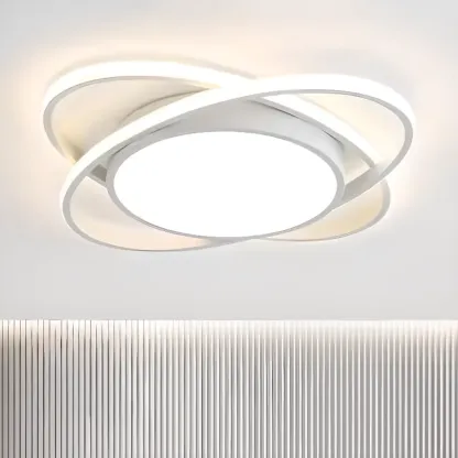 Geometric Acrylic Flush Ceiling Light for Residential Living Image - 6
