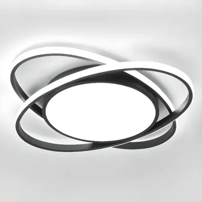 Geometric Acrylic Flush Ceiling Light for Residential Living Image - 9