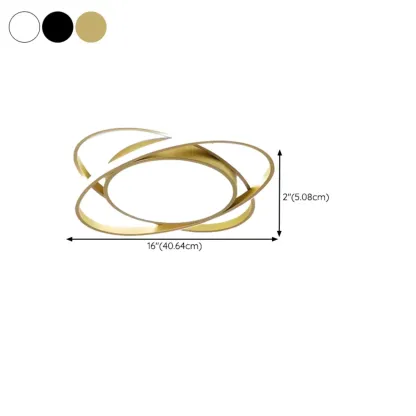 Geometric Acrylic Flush Ceiling Light for Residential Living #size