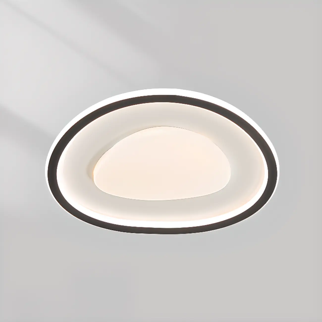 Modern Black-White Flush Ceiling Light with 3 Gear Dimming Image - 2 | homeyfad