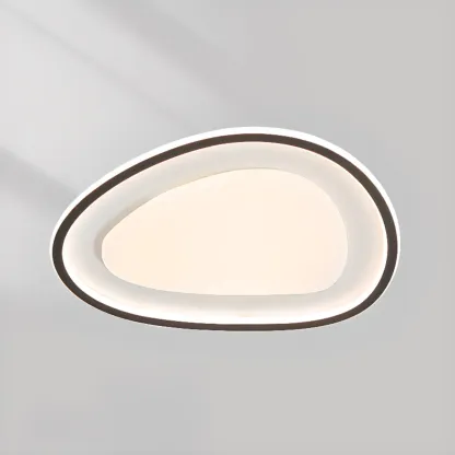 Modern Black-White Flush Ceiling Light with 3 Gear Dimming Image - 3