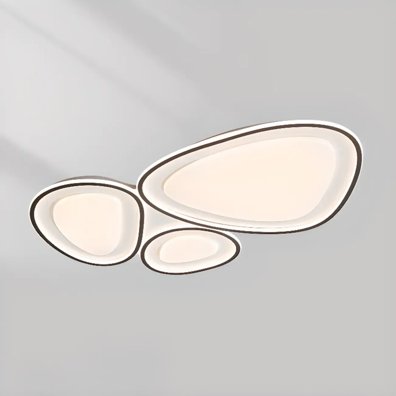 Modern Black-White Flush Ceiling Light with 3 Gear Dimming Image - 7