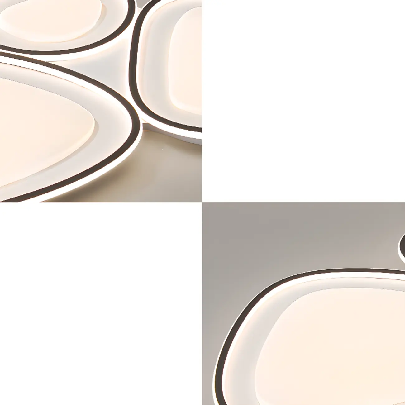 Modern Black-White Flush Ceiling Light with 3 Gear Dimming Image - 12 | homeyfad