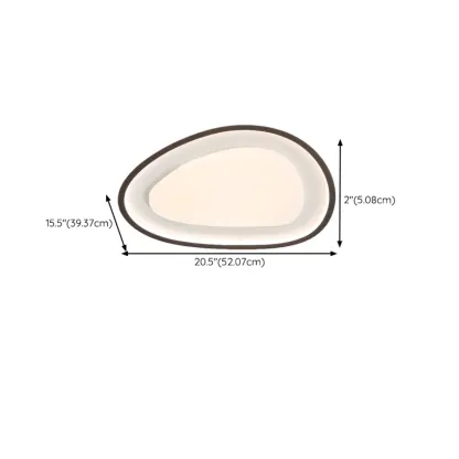 Modern Black-White Flush Ceiling Light with 3 Gear Dimming Image - 17