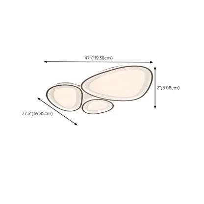 Modern Black-White Flush Ceiling Light with 3 Gear Dimming Image - 19