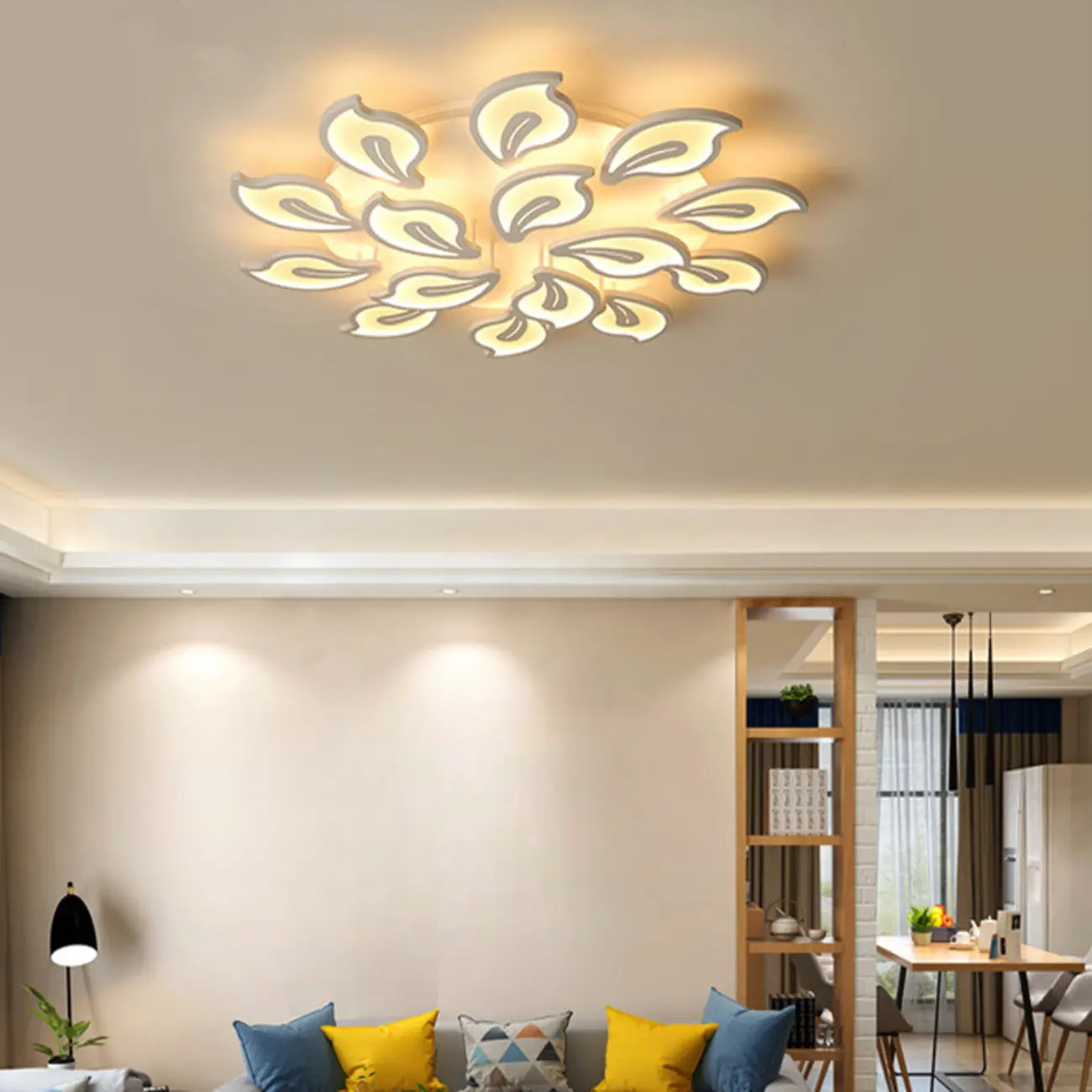 Elegant Flush Mount LED Ceiling Light for Indoor Use Image - 4 | homeyfad