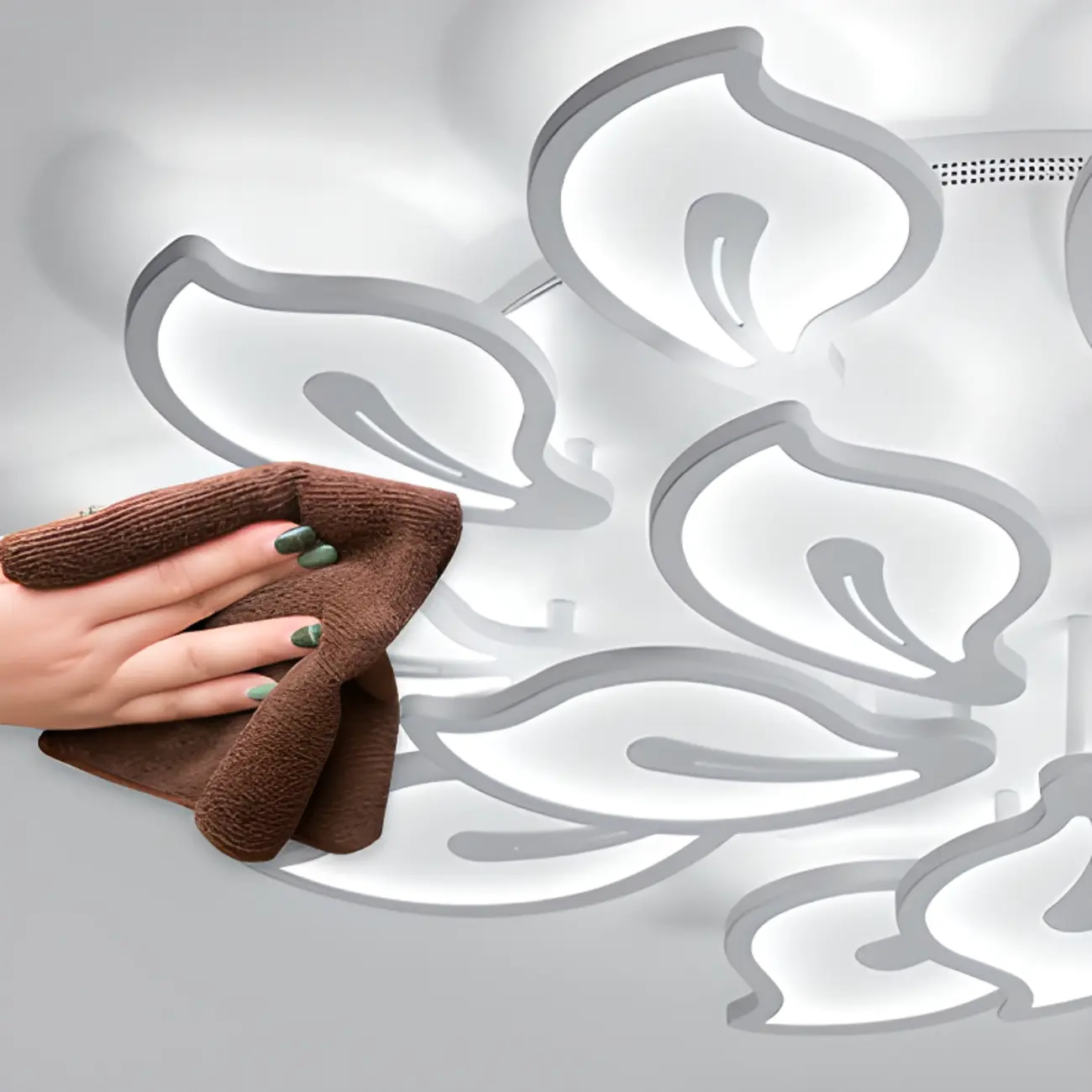 Elegant Flush Mount LED Ceiling Light for Indoor Use Image - 6 | homeyfad