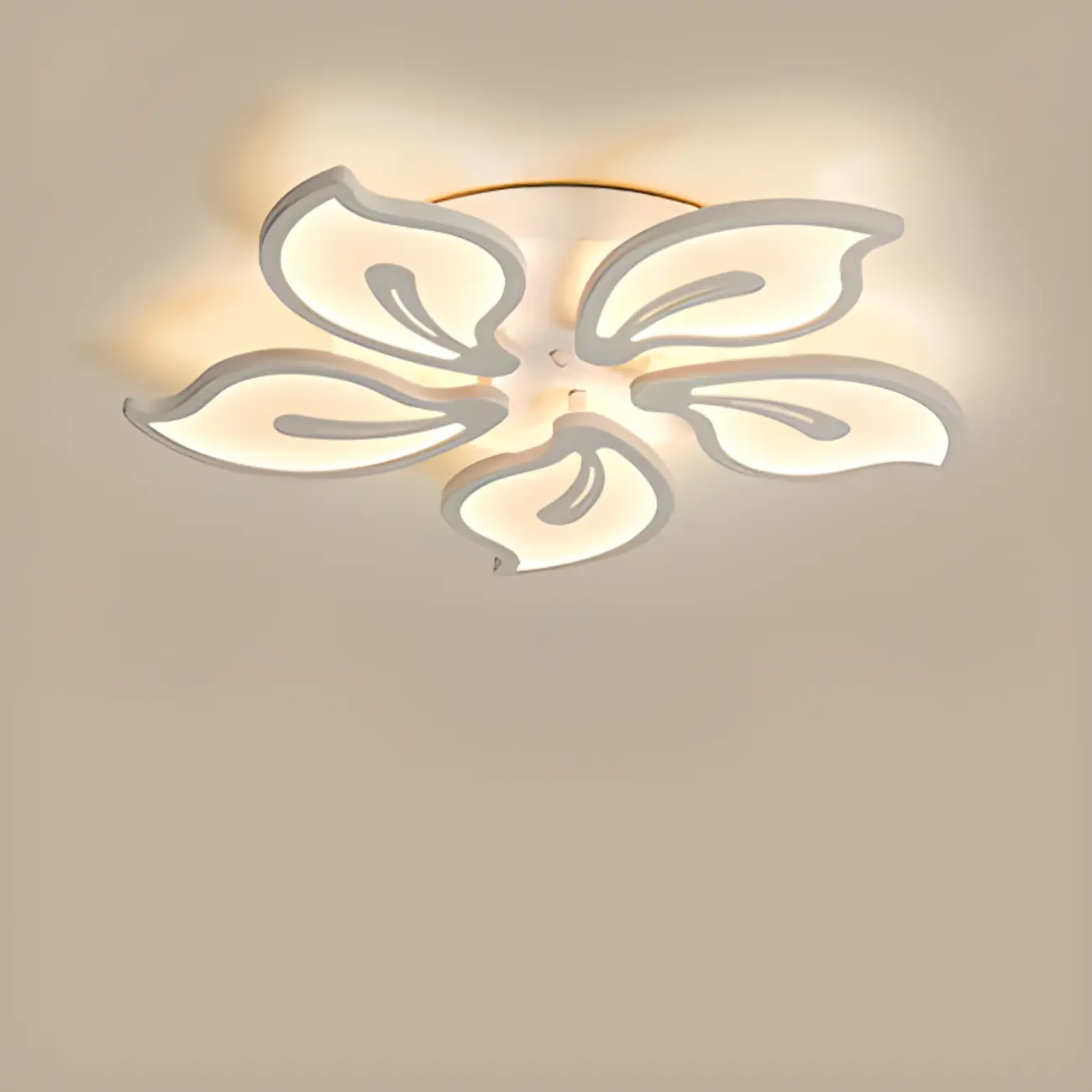Elegant Flush Mount LED Ceiling Light for Indoor Use Image - 9 | homeyfad