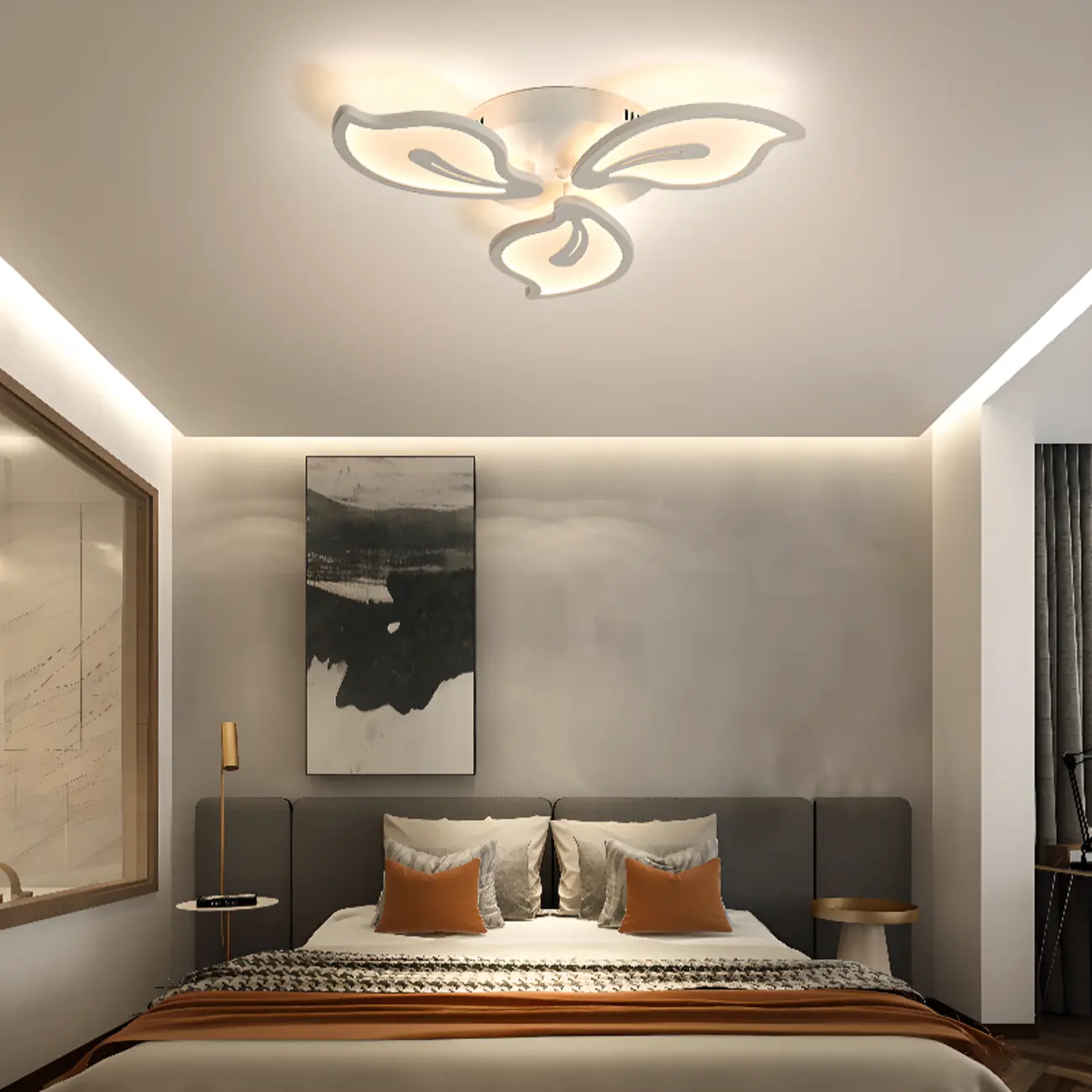 Elegant Flush Mount LED Ceiling Light for Indoor Use Image - 12 | homeyfad