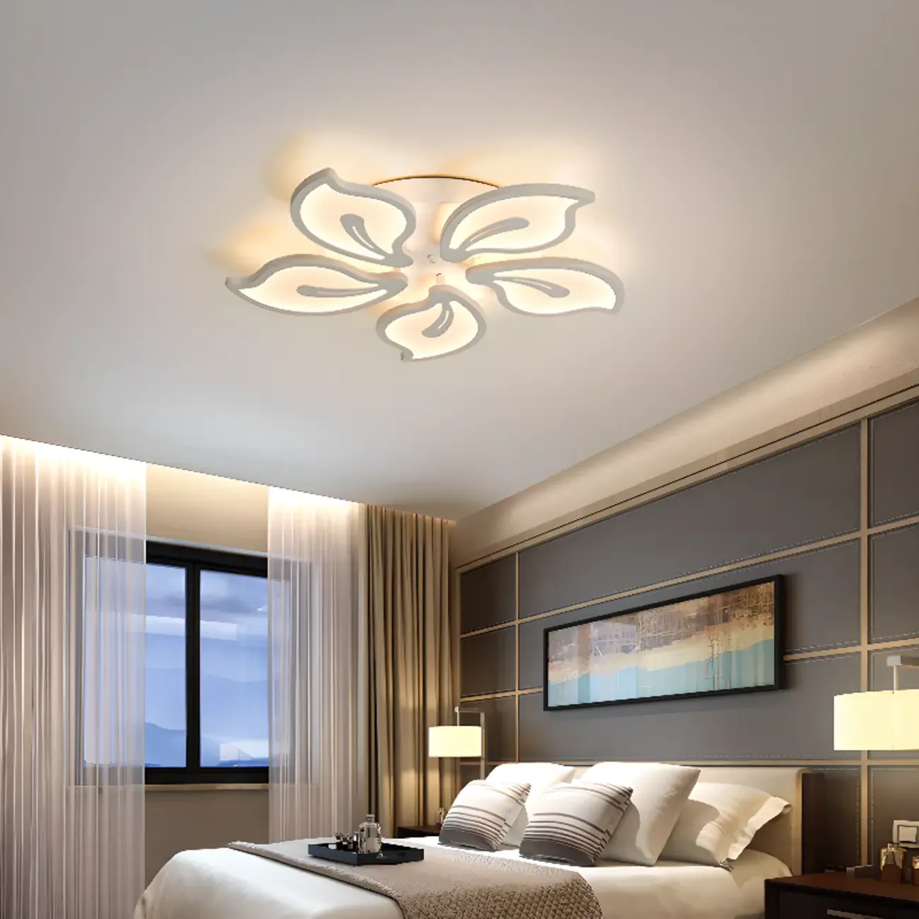 Elegant Flush Mount LED Ceiling Light for Indoor Use Image - 13