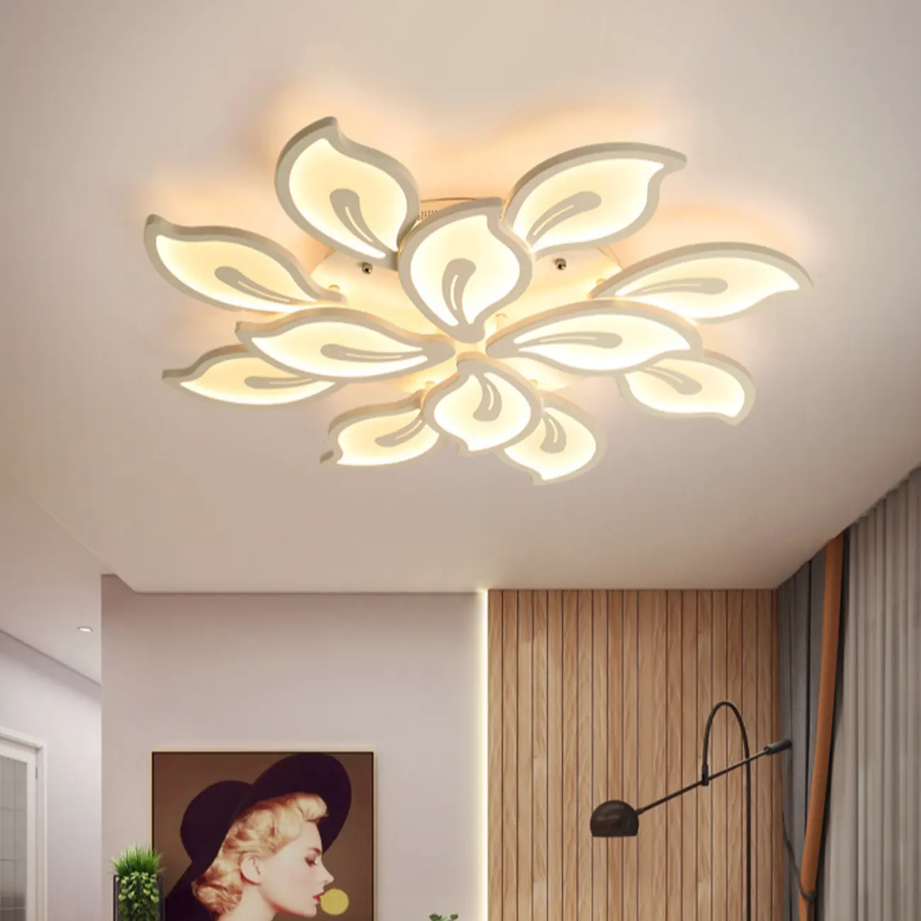 Elegant Flush Mount LED Ceiling Light for Indoor Use Image - 15 | homeyfad