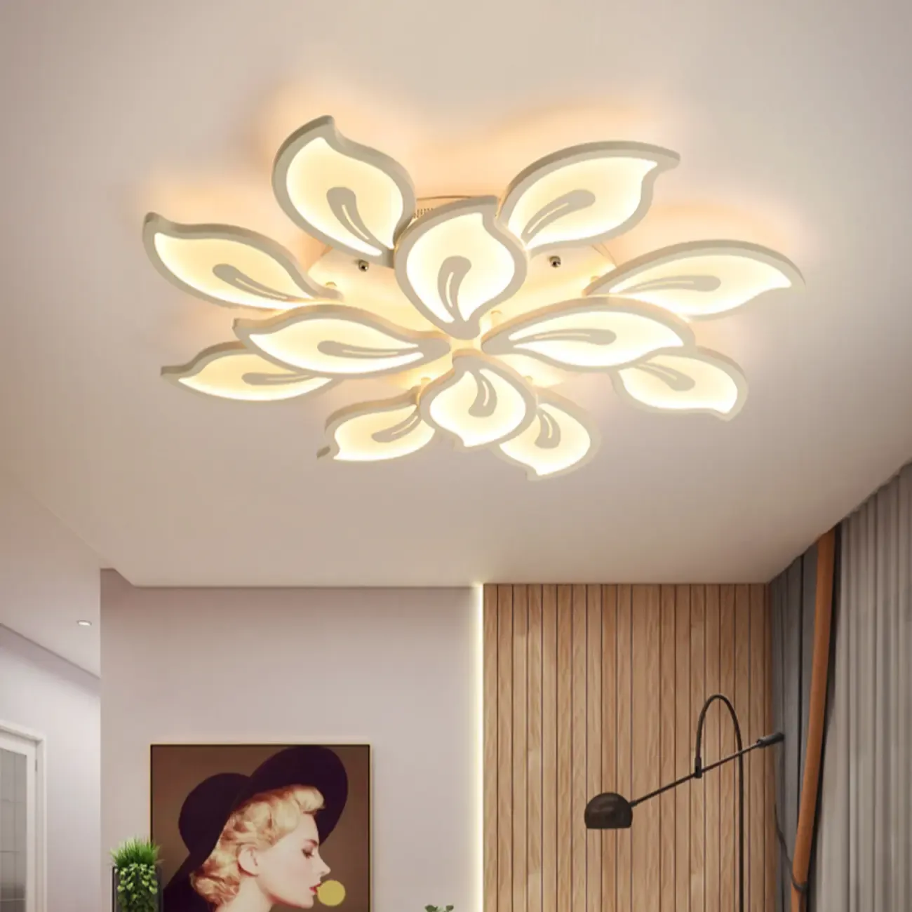 Elegant Flush Mount LED Ceiling Light for Indoor Use Image - 15