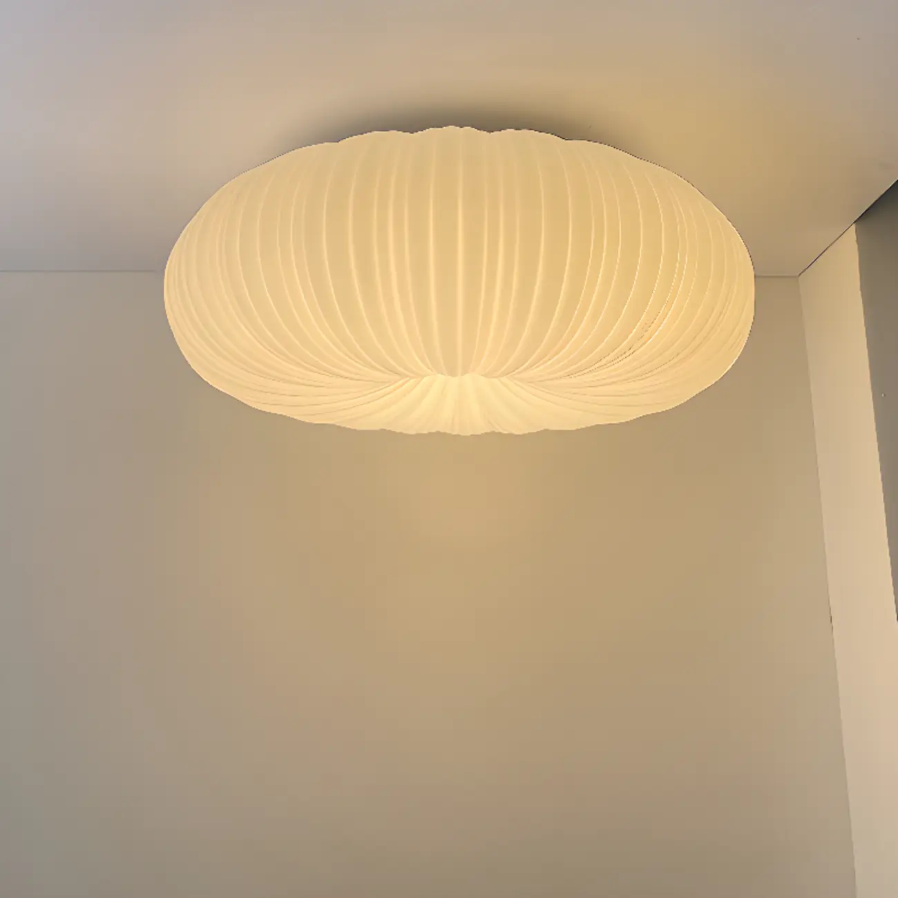 Modern Circle-shaped Flush Ceiling Light With Resin Shade Image - 7 | homeyfad