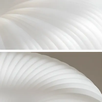 Modern Circle-shaped Flush Ceiling Light With Resin Shade Image - 10