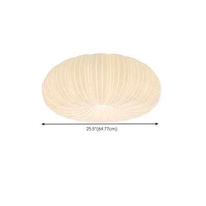 Modern Circle-shaped Flush Ceiling Light With Resin Shade Image - 14
