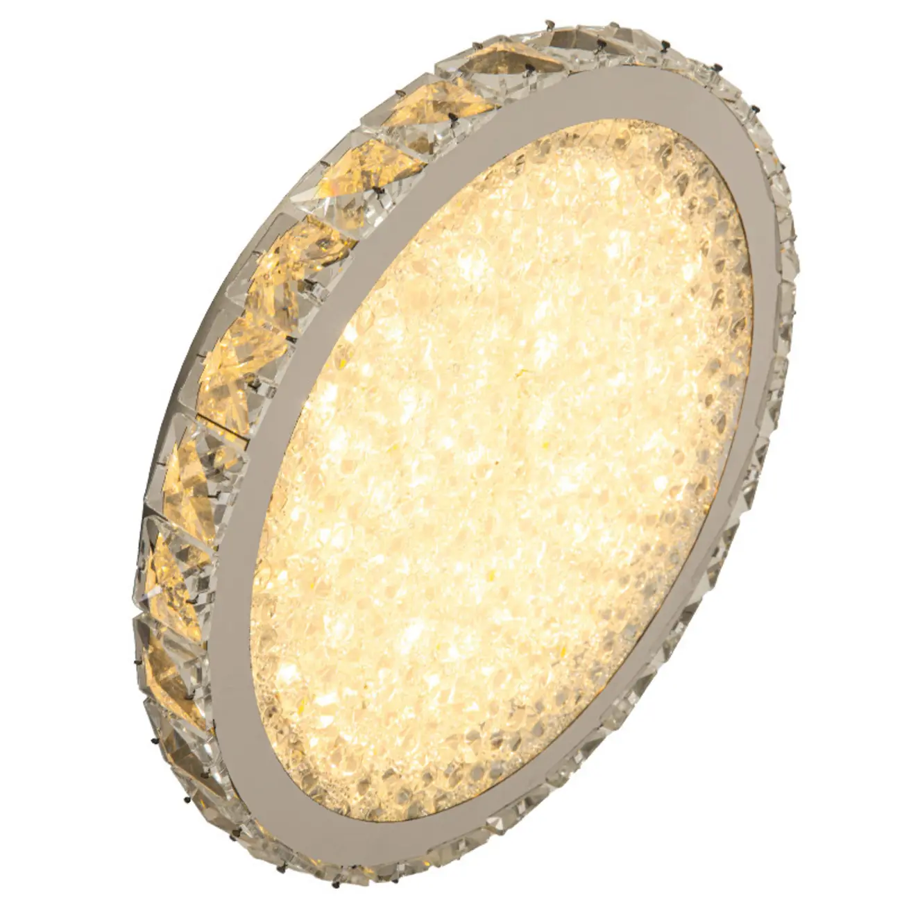 Small LED Flush Mount Ceiling Light with Crystal Shade  Image - 5 | homeyfad