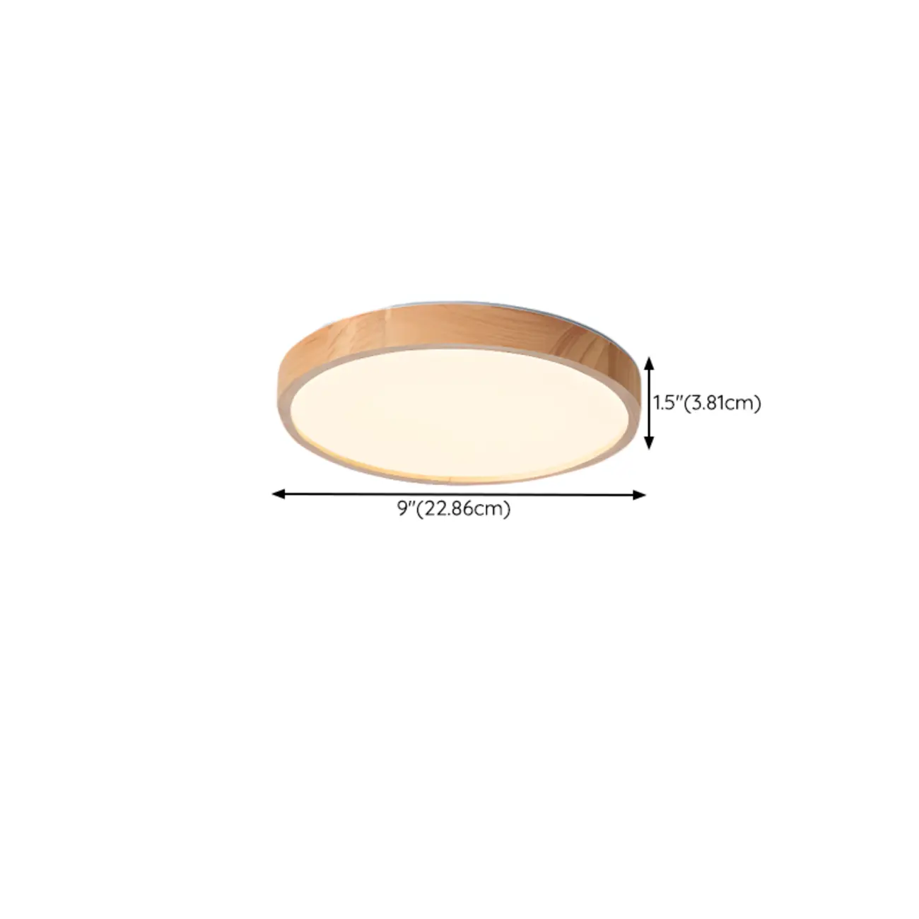 Circular Flush Mount Ceiling Light for Residential Spaces #size