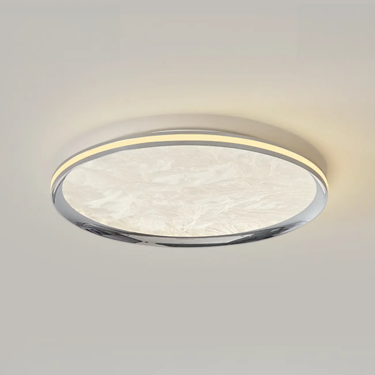 Modern Circular Flush Mount Ceiling Light with Acrylic Shade  Image - 2 | homeyfad