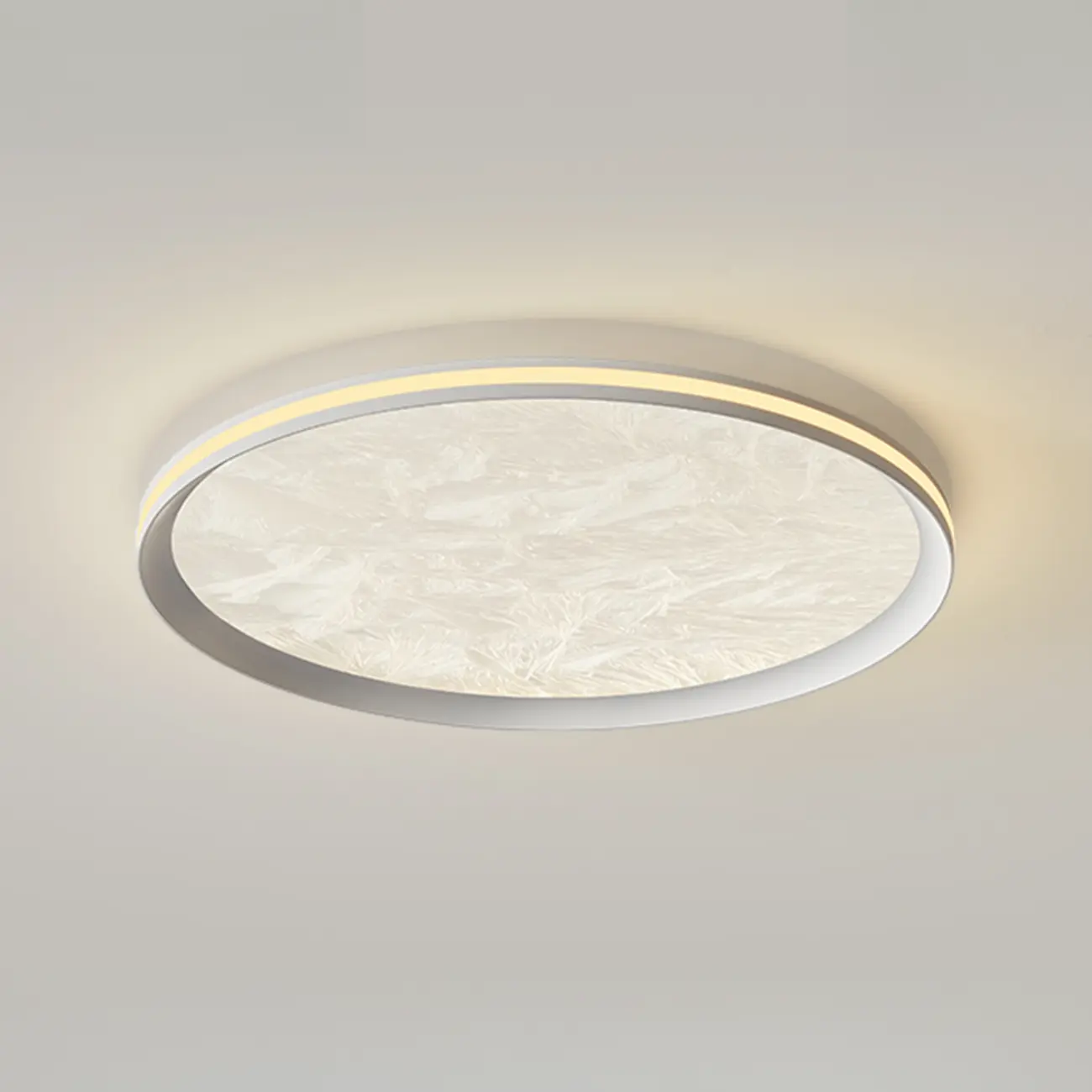 Modern Circular Flush Mount Ceiling Light with Acrylic Shade  Image - 4 | homeyfad