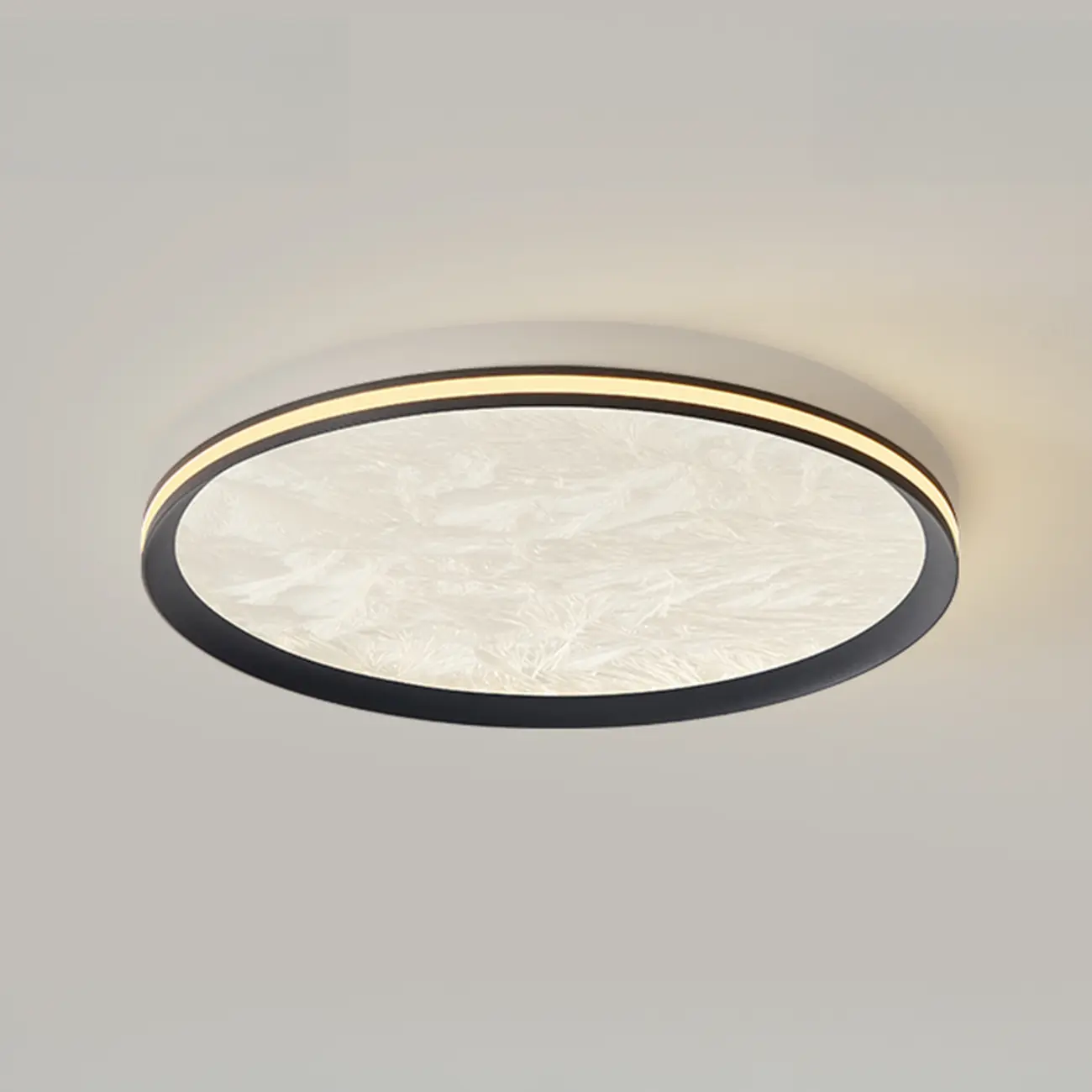 Modern Circular Flush Mount Ceiling Light with Acrylic Shade  Image - 5 | homeyfad