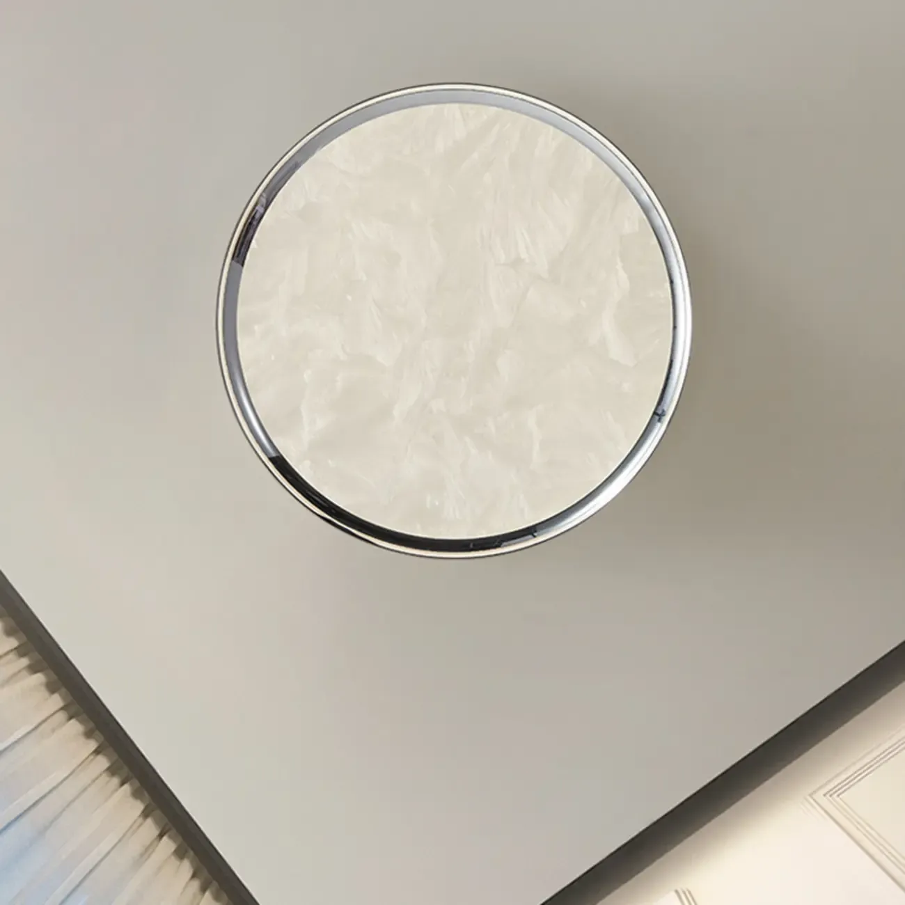 Modern Circular Flush Mount Ceiling Light with Acrylic Shade  Image - 6