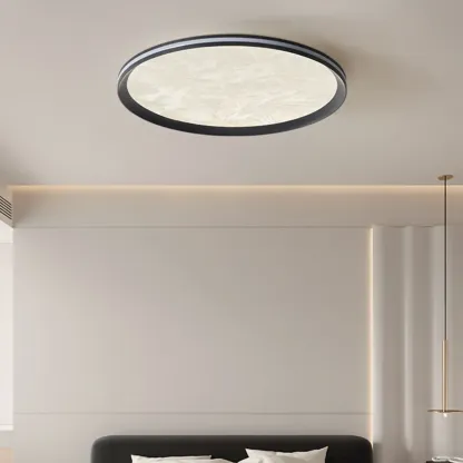Modern Circular Flush Mount Ceiling Light with Acrylic Shade  Image - 8