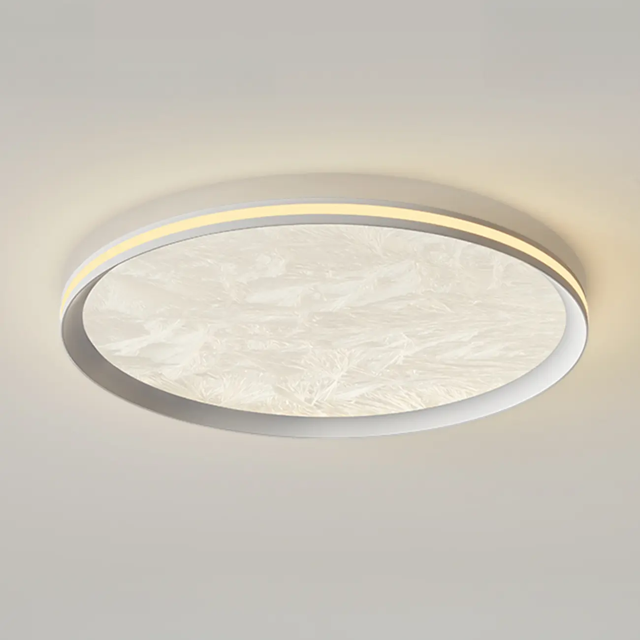 Modern Circular Flush Mount Ceiling Light with Acrylic Shade  Image - 11 | homeyfad