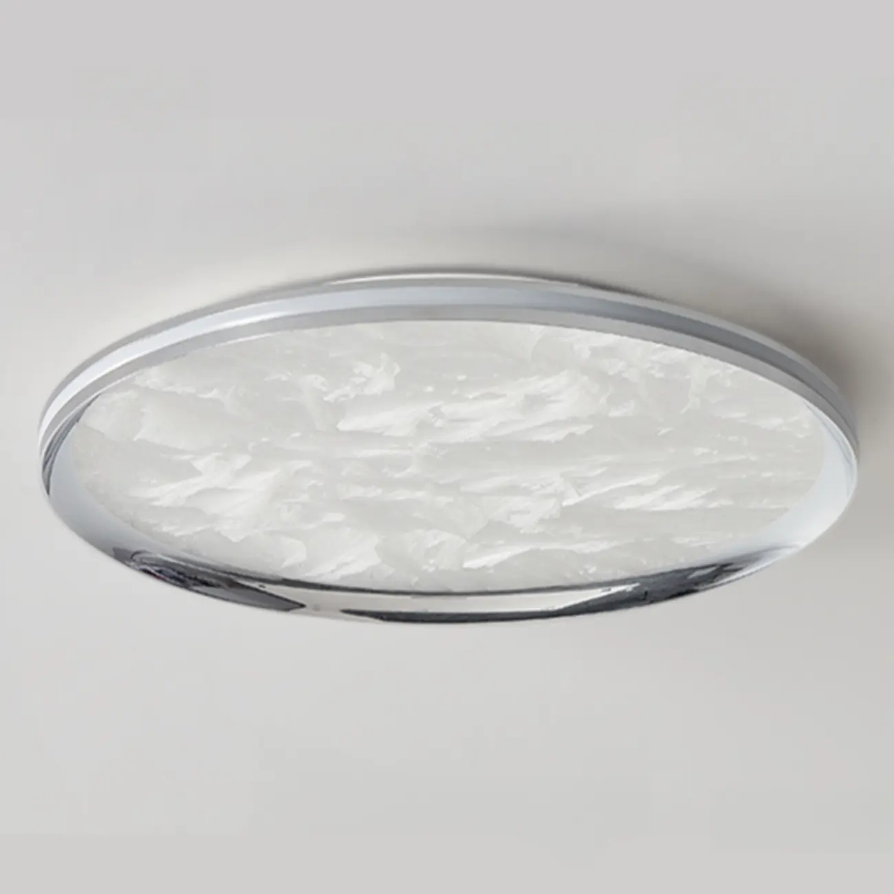 Modern Circular Flush Mount Ceiling Light with Acrylic Shade  Image - 12 | homeyfad