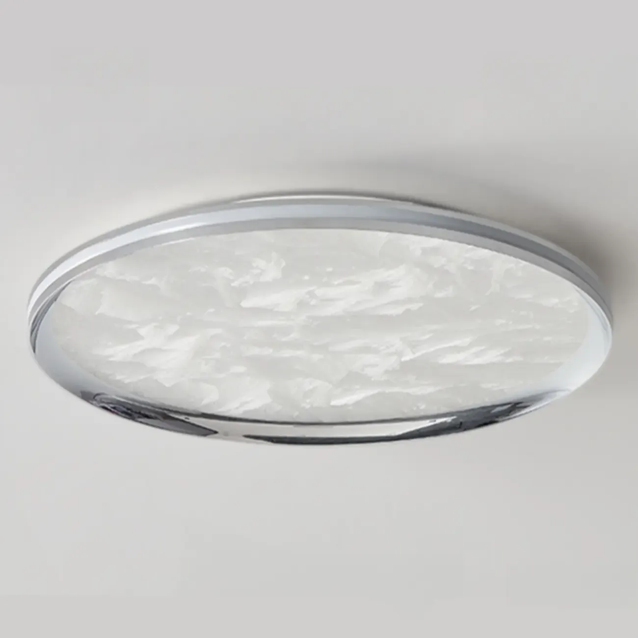 Modern Circular Flush Mount Ceiling Light with Acrylic Shade  Image - 12