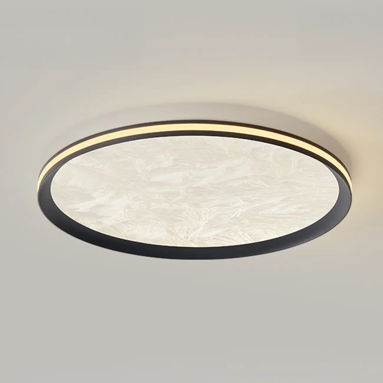 Modern Circular Flush Mount Ceiling Light with Acrylic Shade  Image - 13 | homeyfad