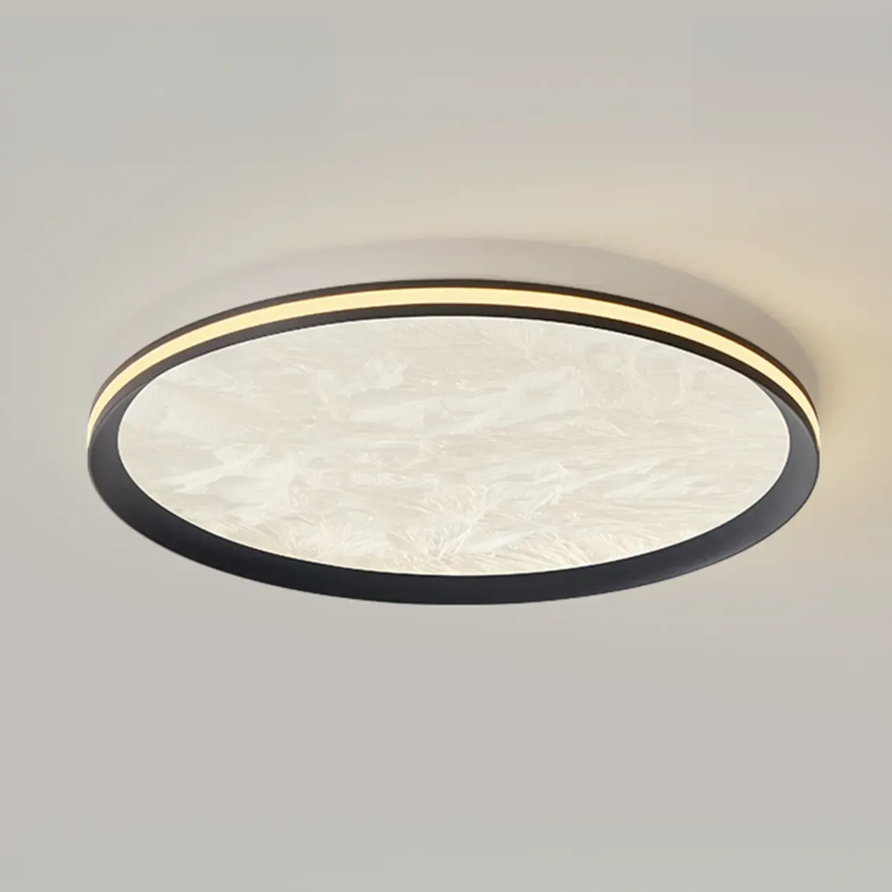 Modern Circular Flush Mount Ceiling Light with Acrylic Shade  Image - 13