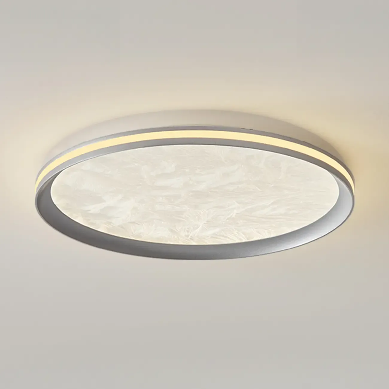 Modern Circular Flush Mount Ceiling Light with Acrylic Shade  Image - 15