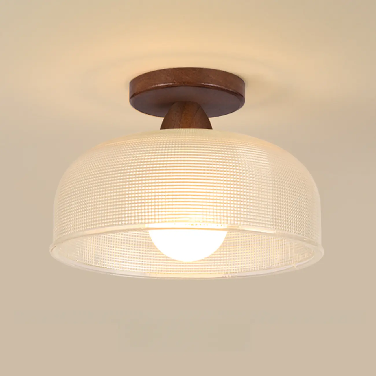 Modern LED Semi-Flush Ceiling Light with Clear Shade Image - 3 | homeyfad