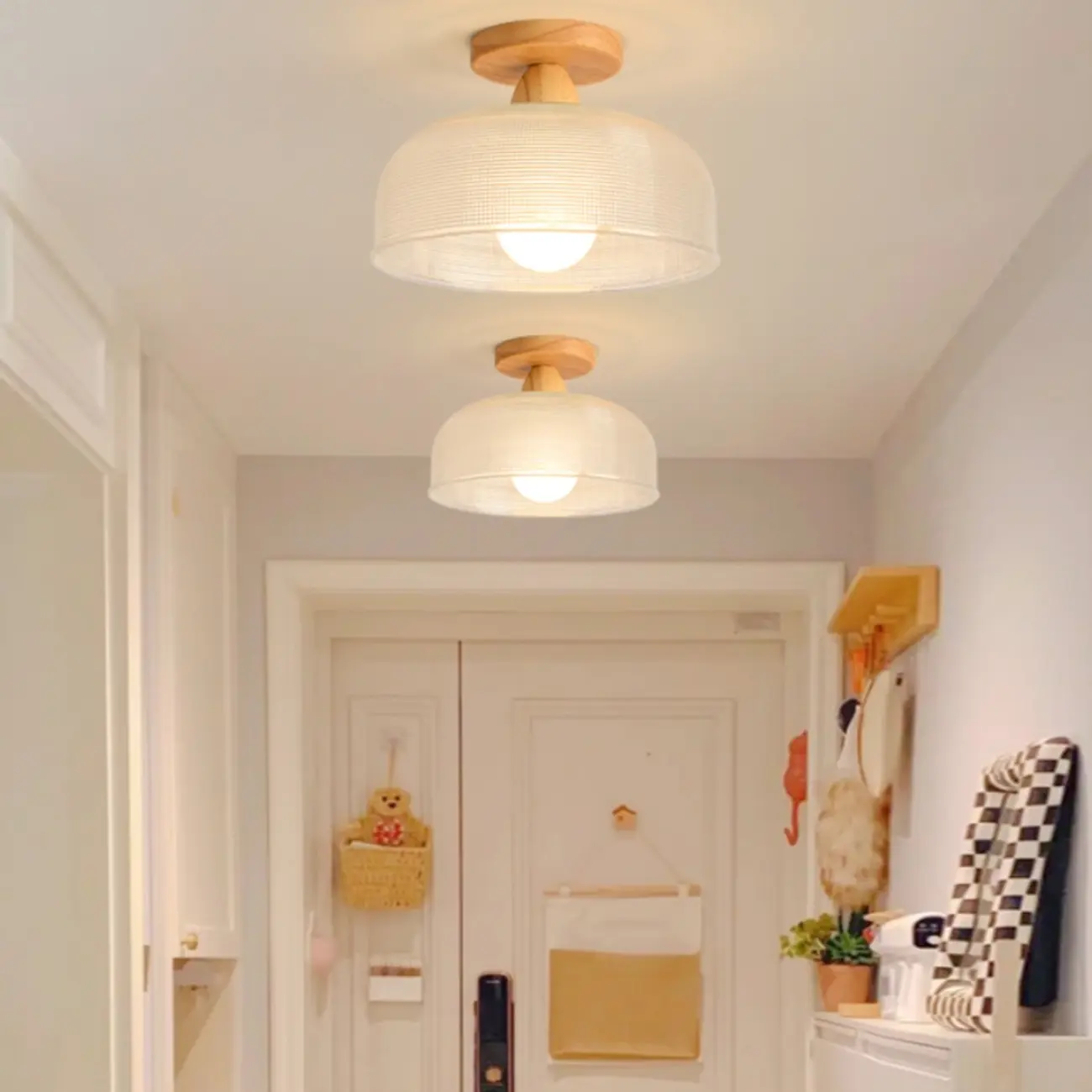 Modern LED Semi-Flush Ceiling Light with Clear Shade Image - 5 | homeyfad