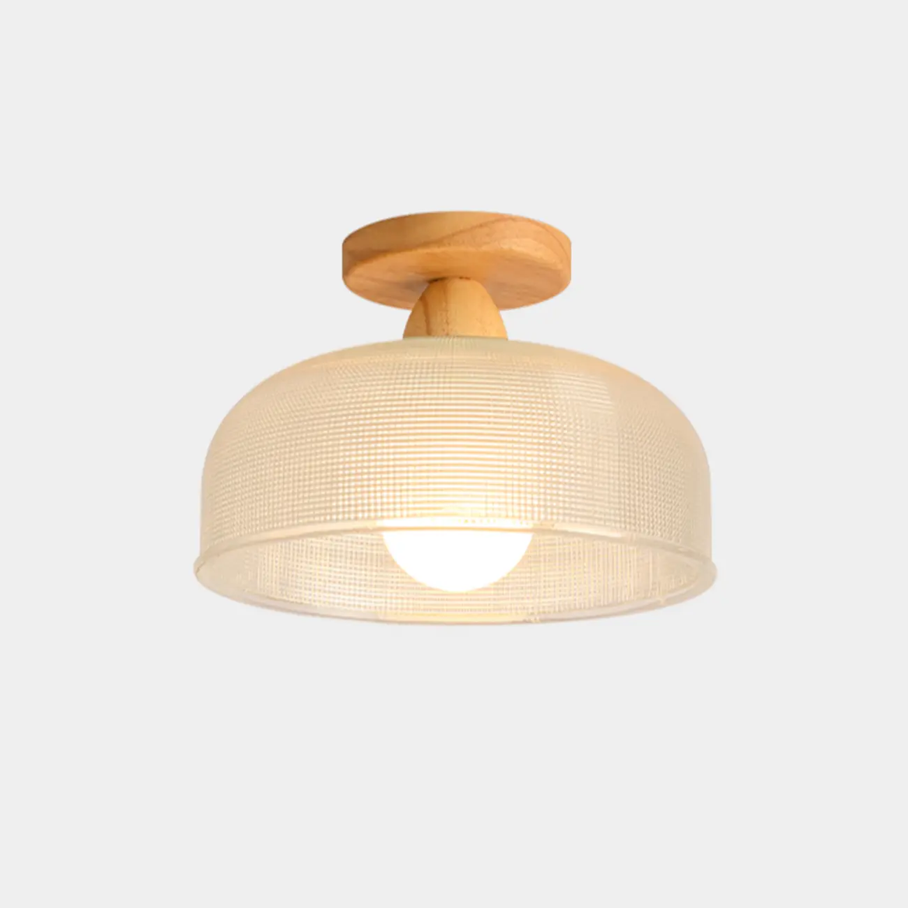 Modern LED Semi-Flush Ceiling Light with Clear Shade Image - 9 | homeyfad