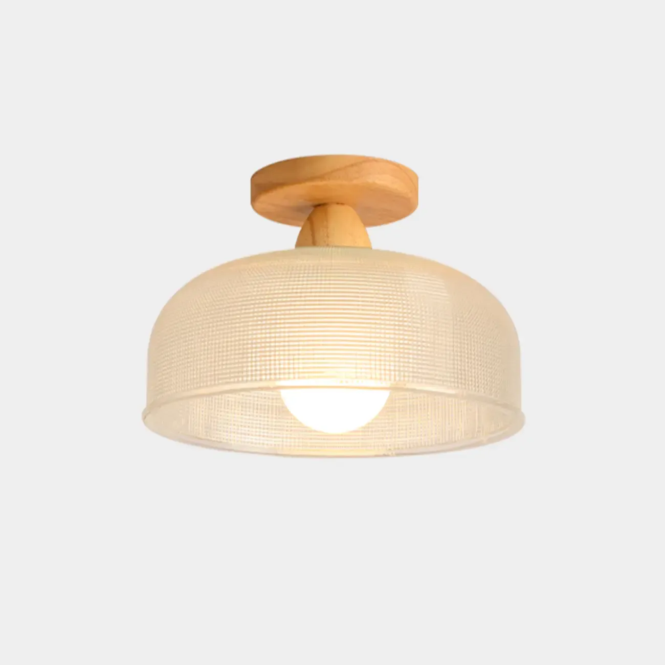 Modern LED Semi-Flush Ceiling Light with Clear Shade Image - 9