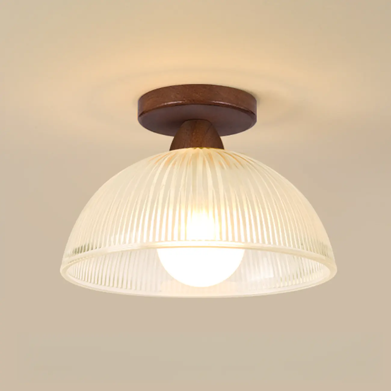 Modern LED Semi-Flush Ceiling Light with Clear Shade Image - 11 | homeyfad