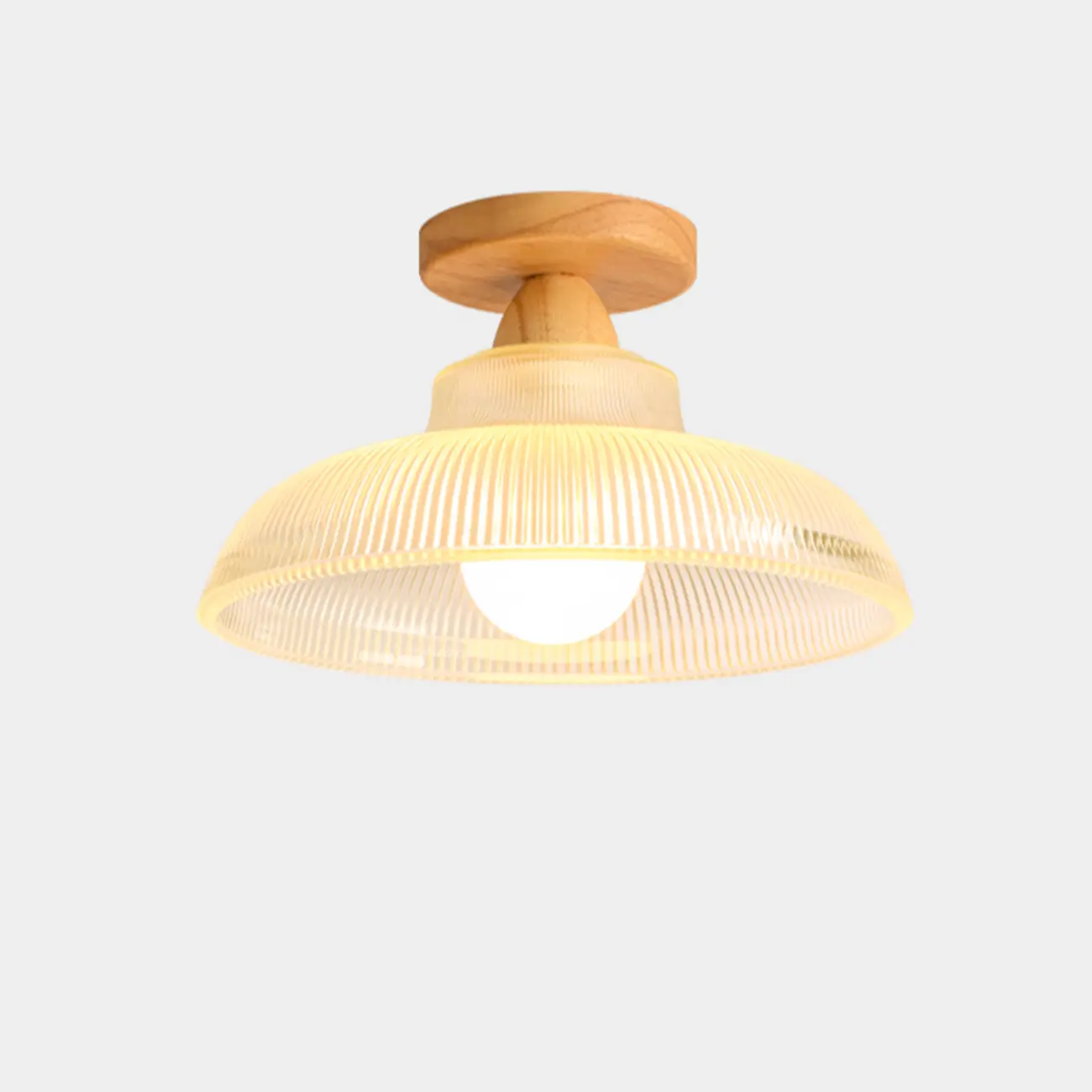 Modern LED Semi-Flush Ceiling Light with Clear Shade Image - 12 | homeyfad