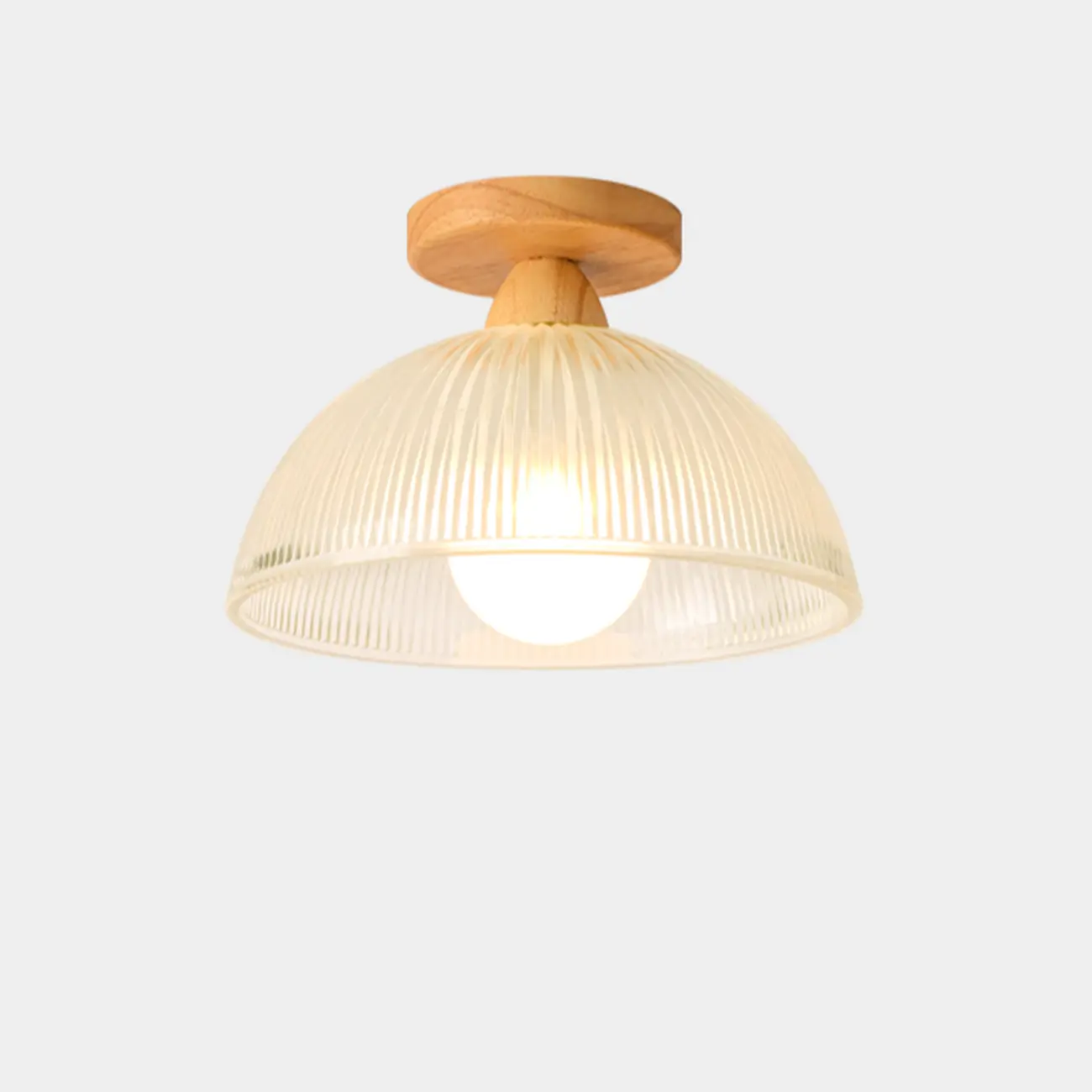 Modern LED Semi-Flush Ceiling Light with Clear Shade Image - 13 | homeyfad
