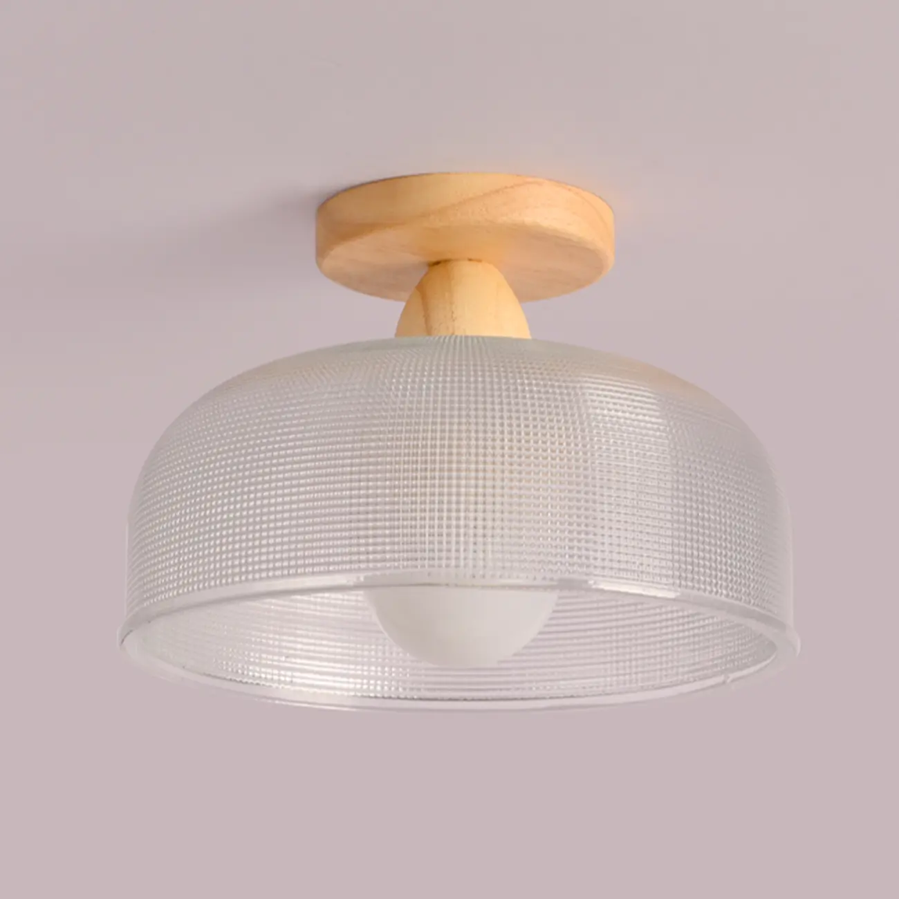 Modern LED Semi-Flush Ceiling Light with Clear Shade Image - 14 | homeyfad