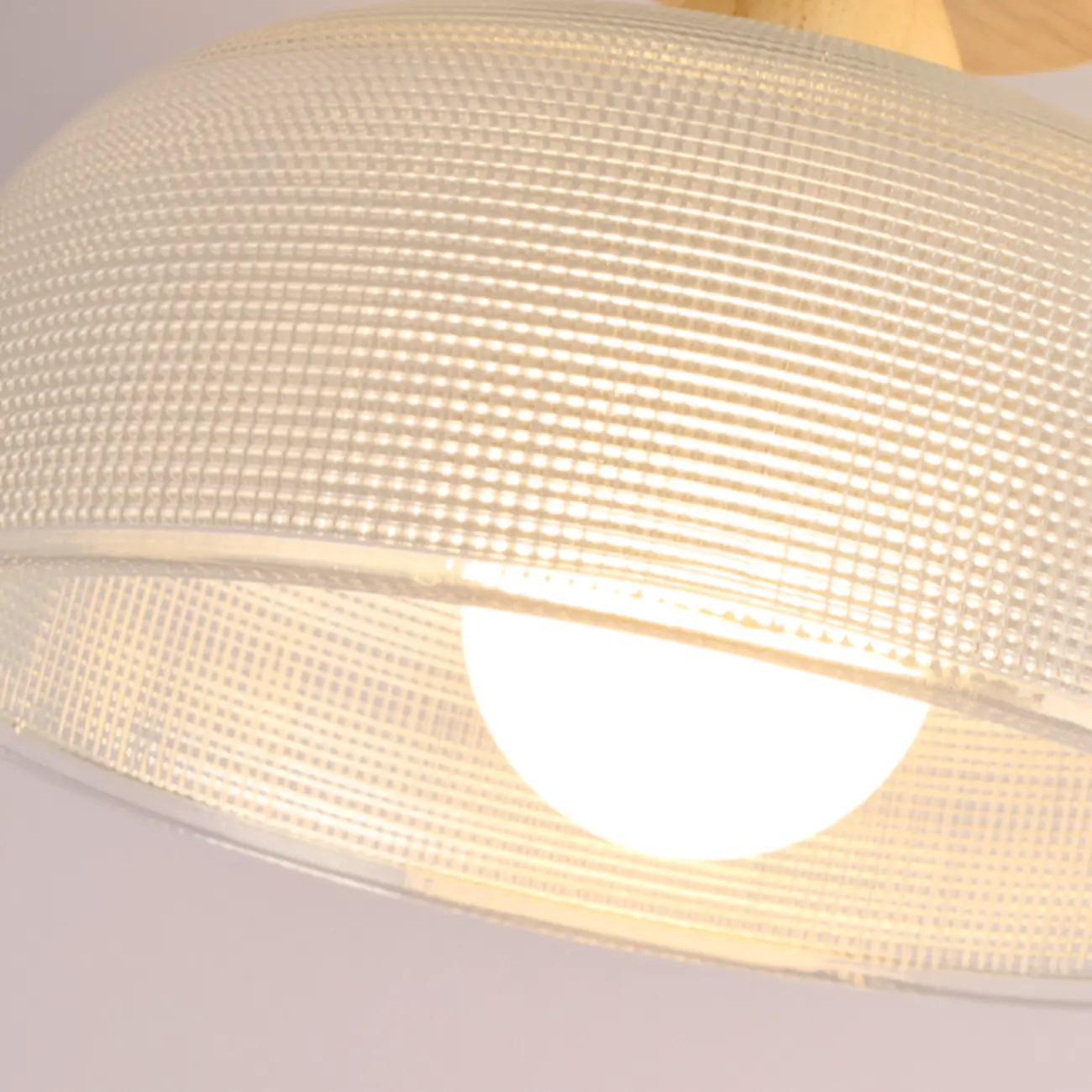 Modern LED Semi-Flush Ceiling Light with Clear Shade Image - 19 | homeyfad