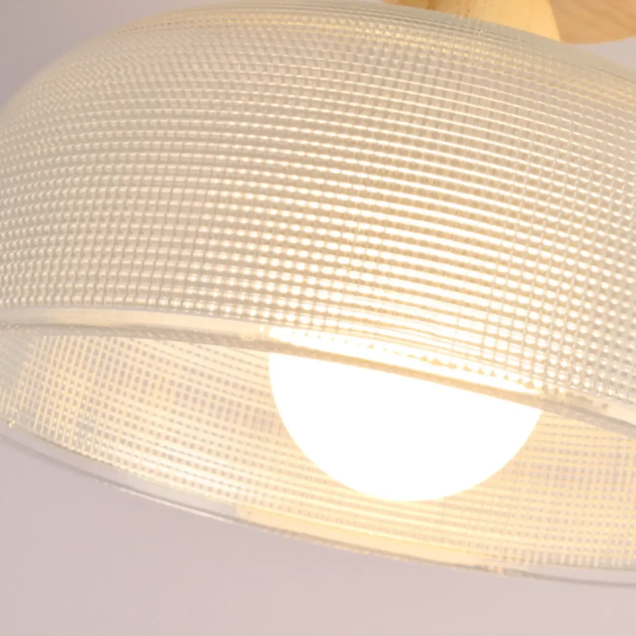 Modern LED Semi-Flush Ceiling Light with Clear Shade Image - 19