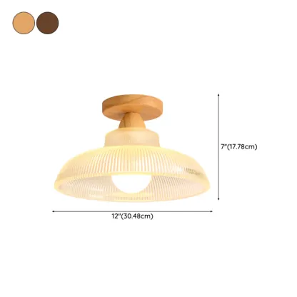Modern LED Semi-Flush Ceiling Light with Clear Shade Image - 22