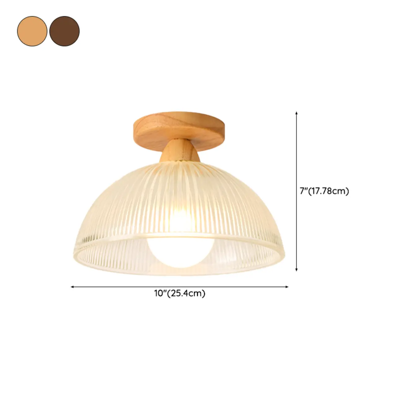 Modern LED Semi-Flush Ceiling Light with Clear Shade Image - 23 | homeyfad