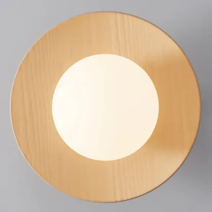Simple Wooden Semi Flush Ceiling Light for Indoor Use Image - 10