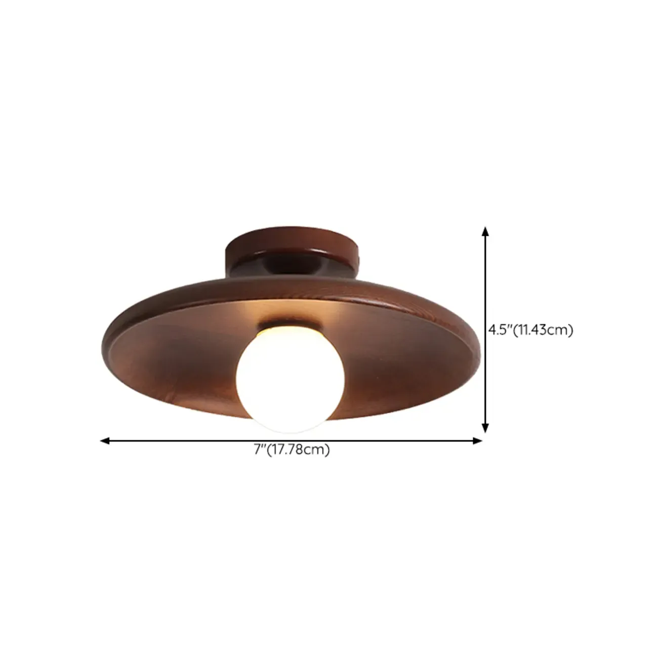 Simple Wooden Semi Flush Ceiling Light for Indoor Use Image - 15