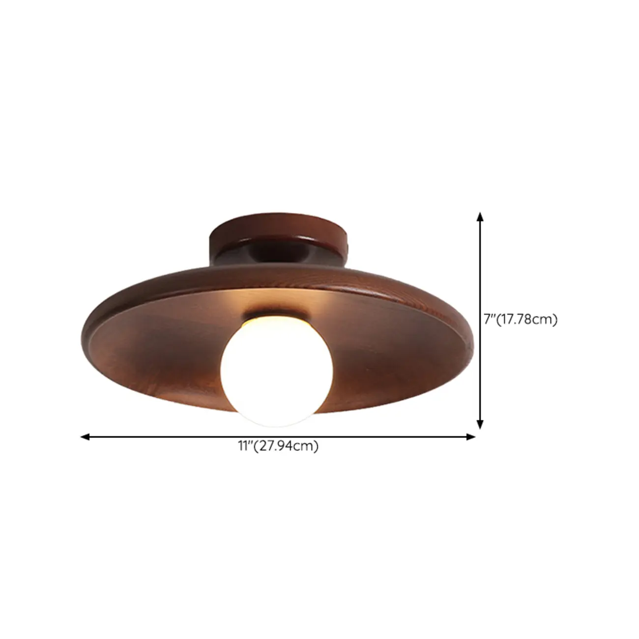 Simple Wooden Semi Flush Ceiling Light for Indoor Use Image - 16 | homeyfad